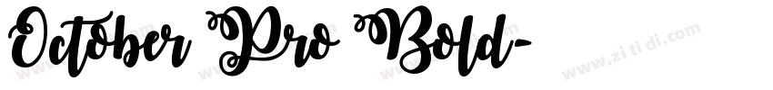 October Pro Bold字体转换